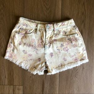 Floral White High Waisted Jeans